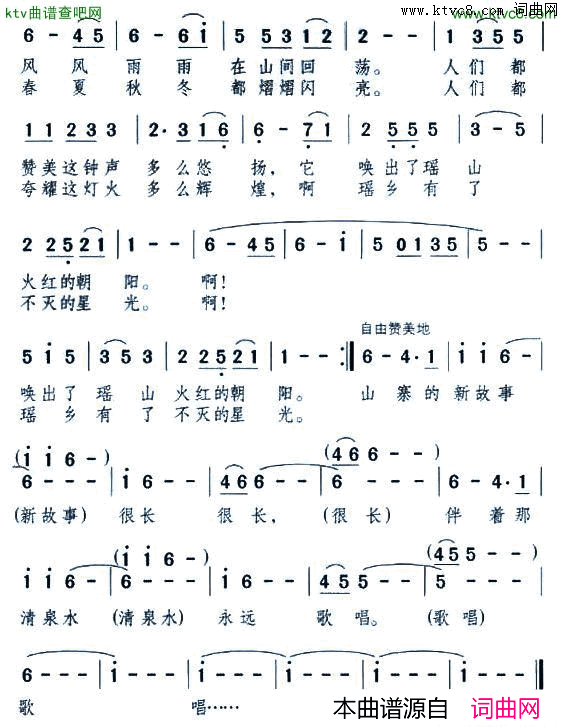 山寨新故事简谱_陈思思演唱