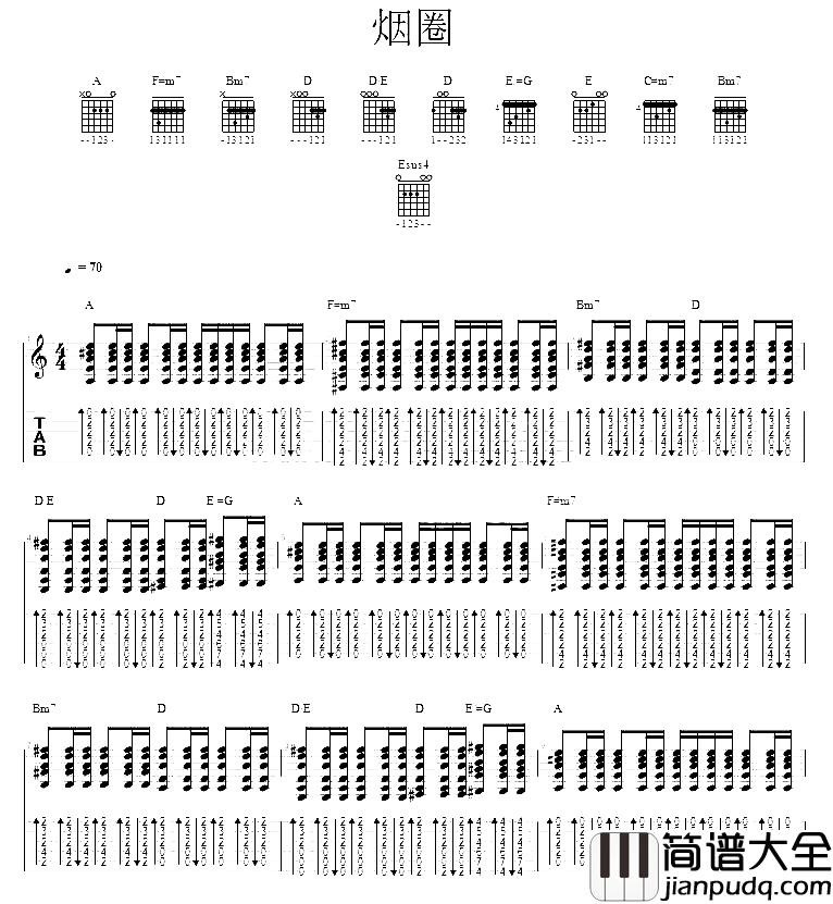 烟圈简谱_周杰伦演唱