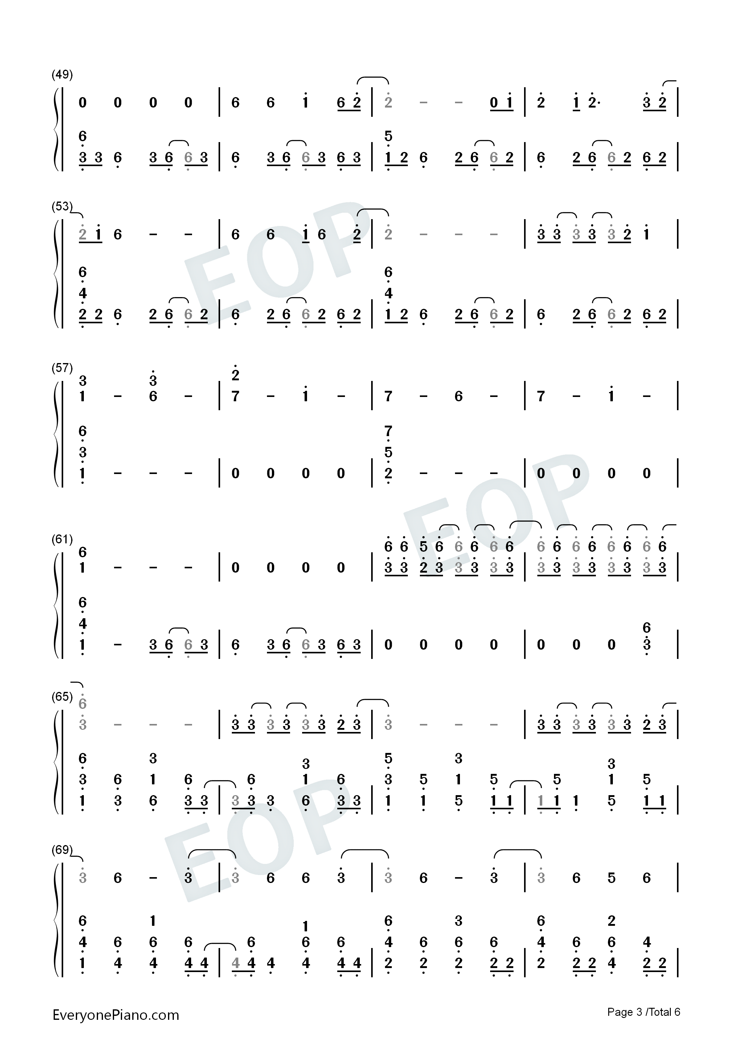 野火_Wildfire钢琴简谱_宫奇Gon_HOYO_MiX演唱
