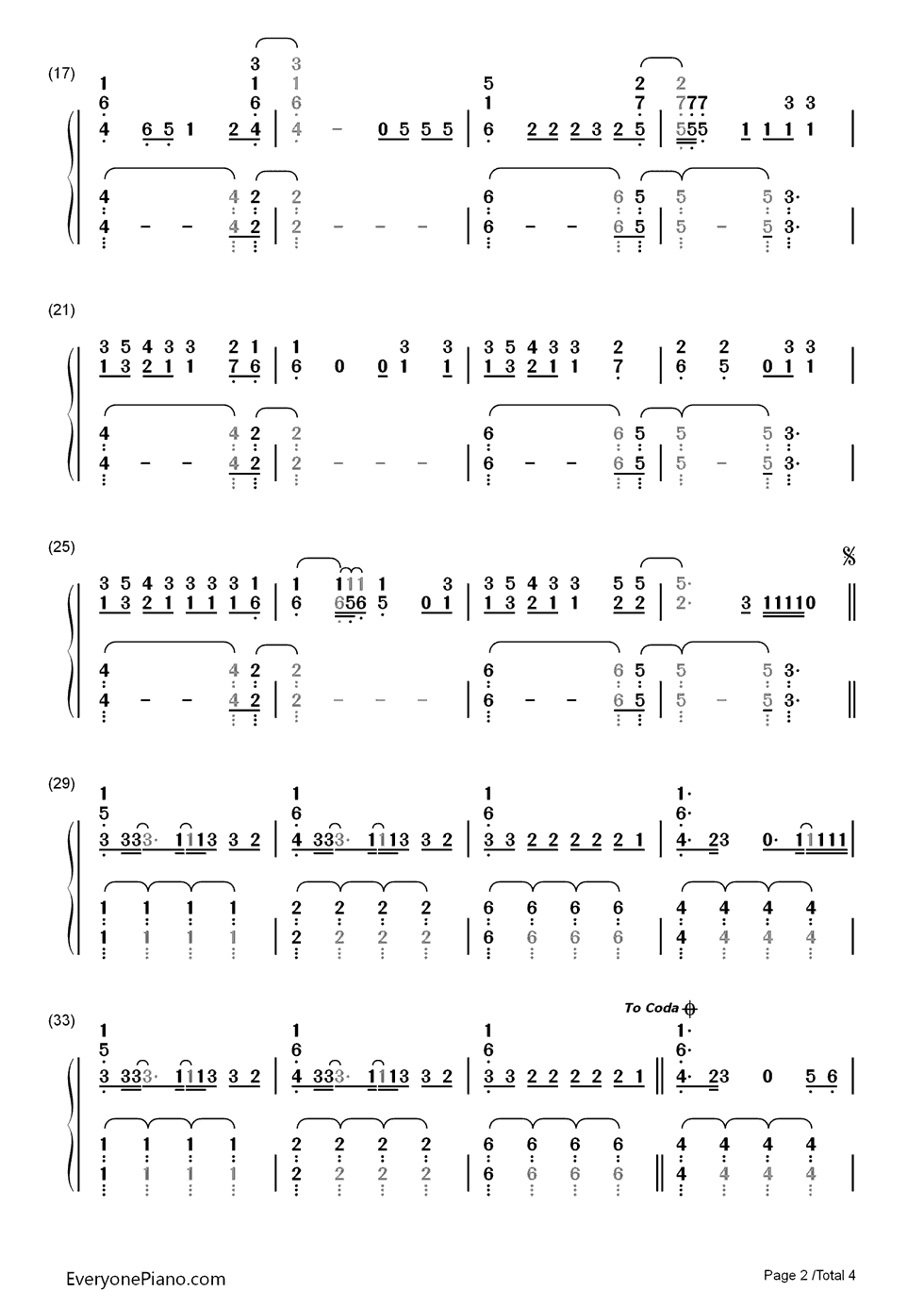 Water_Under_the_Bridge钢琴简谱_Adele演唱
