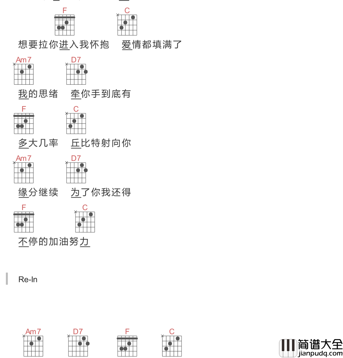 可不可以给我你的微信吉他谱_Milky/MOONBOI_我的眼里只有你，才能有一见钟情