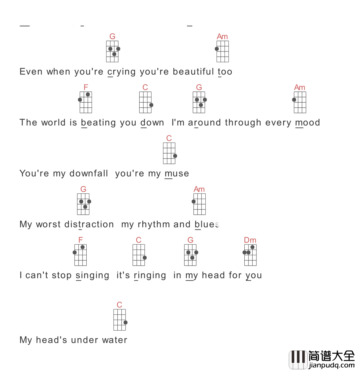 all_of_me吉他谱_Johnlegend_我的一切,饱满的爱至情至深