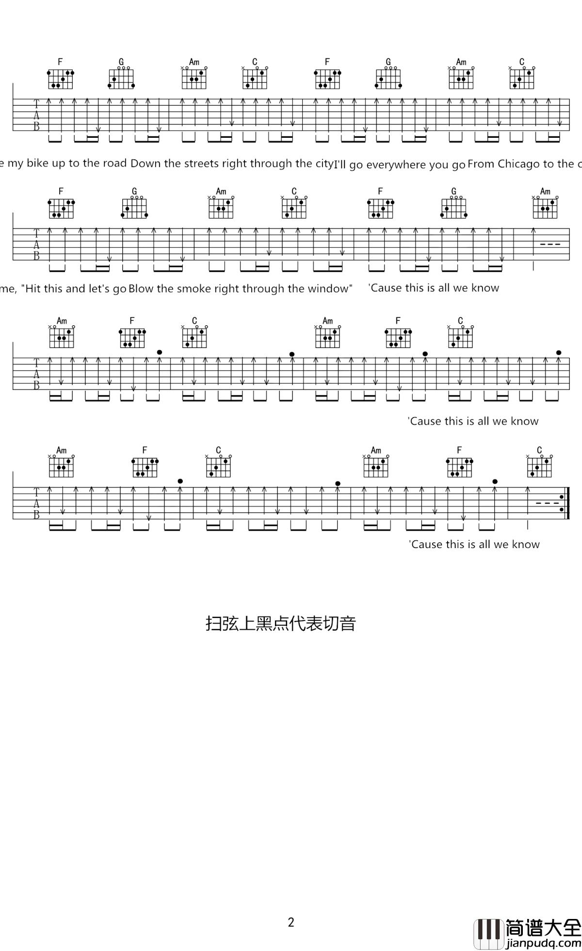 all_we_know吉他谱_The_Chainsmokers_为爱坚守,不要放手