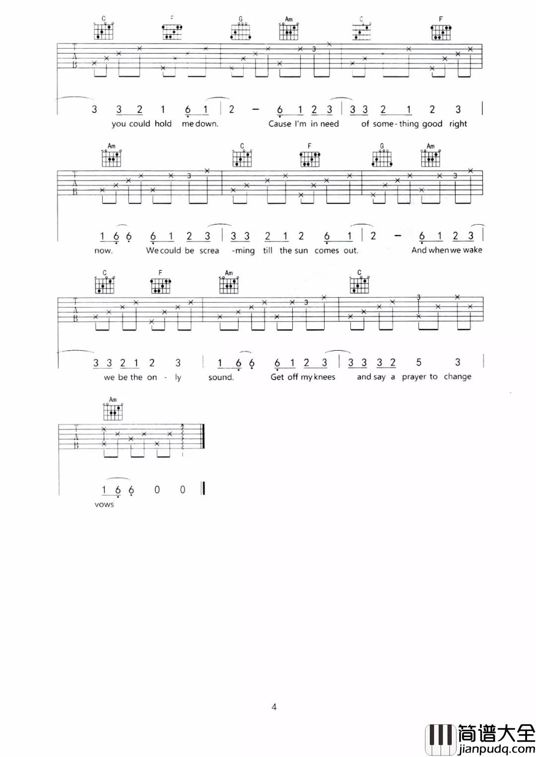 HandClap吉他谱_Vertical_Vibe__抖音很燃,听到就想跳舞
