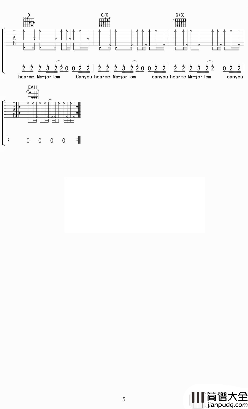 Space_Oddity吉他谱_David_Bowie_远离毒品,远离虚幻