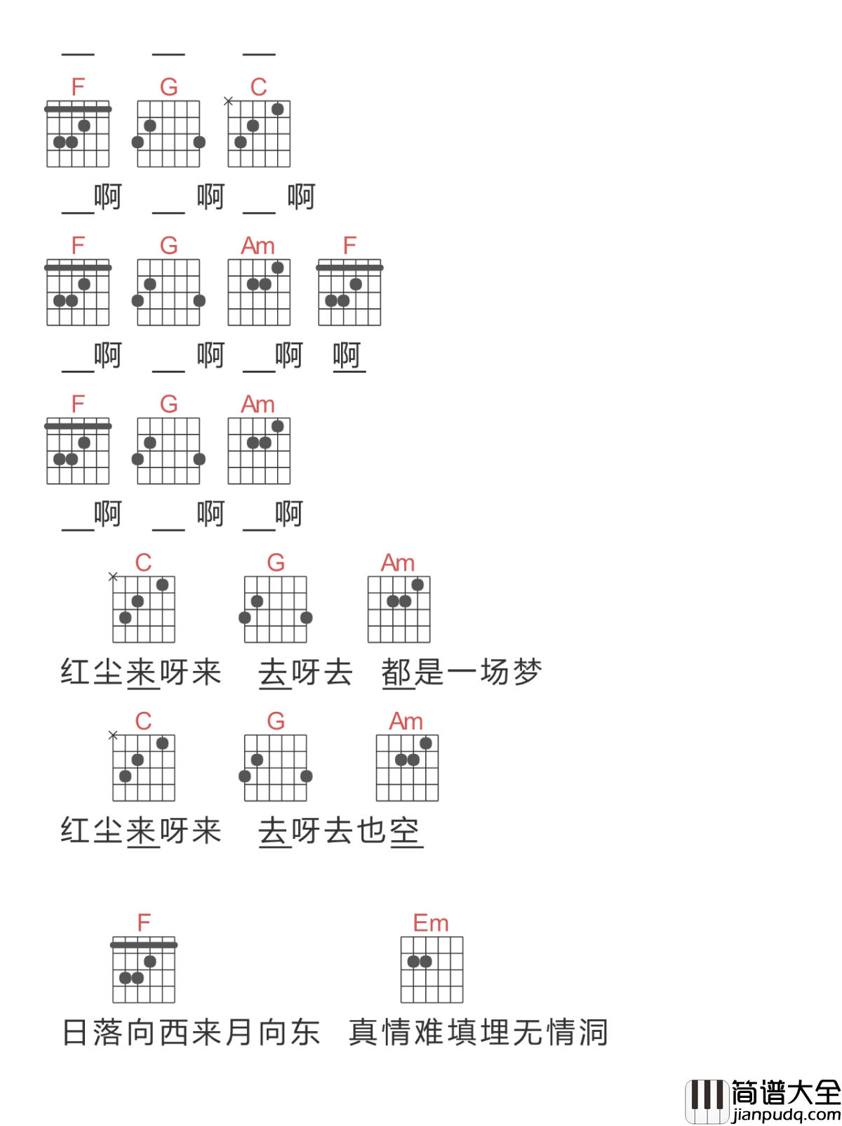 红尘来去一场梦吉他谱_杨宗纬_让你感悟人生的不如意