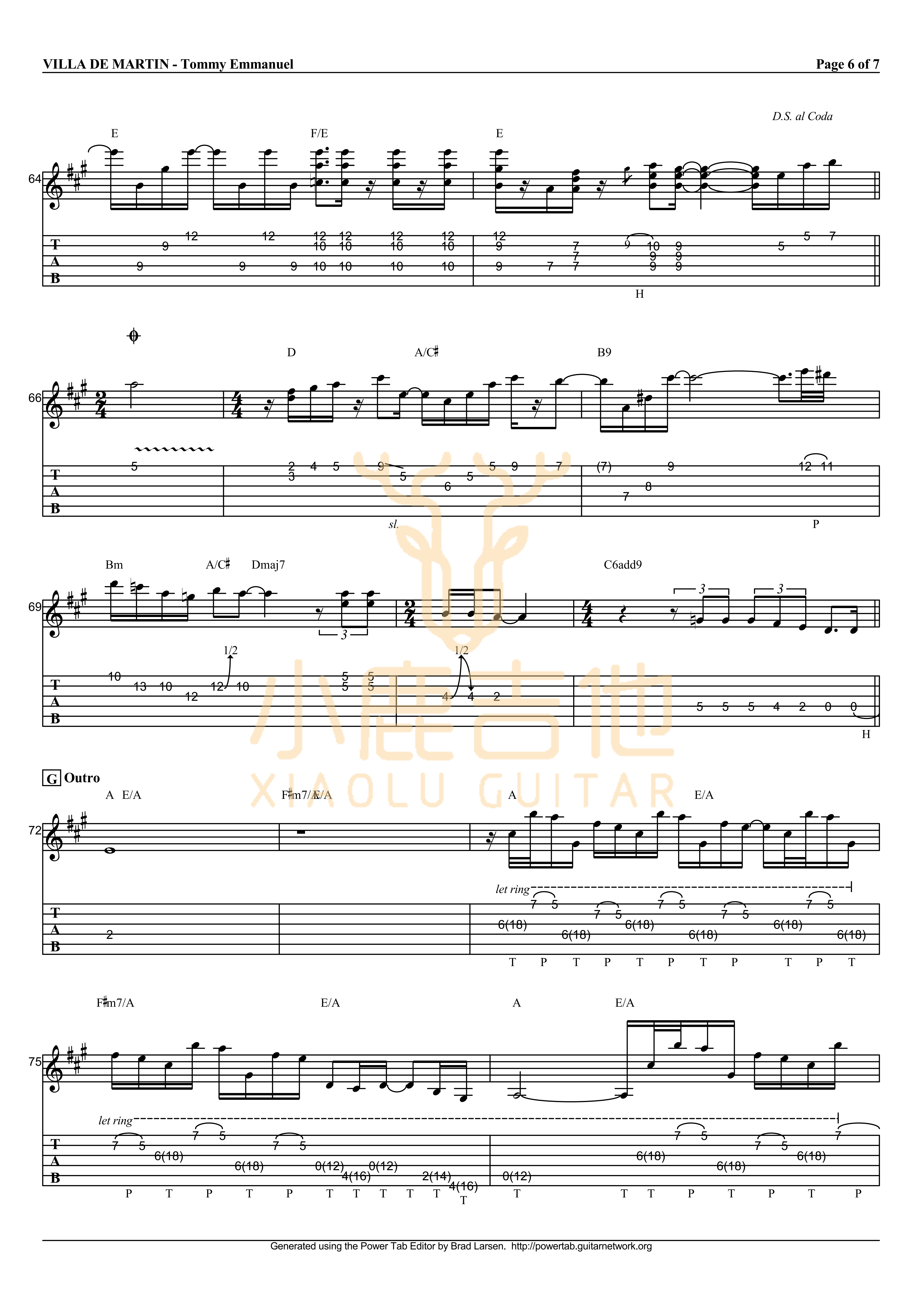 VILLA_DE_MARTIN_Tommy_Emmanuel指弹吉他谱（小鹿吉他）