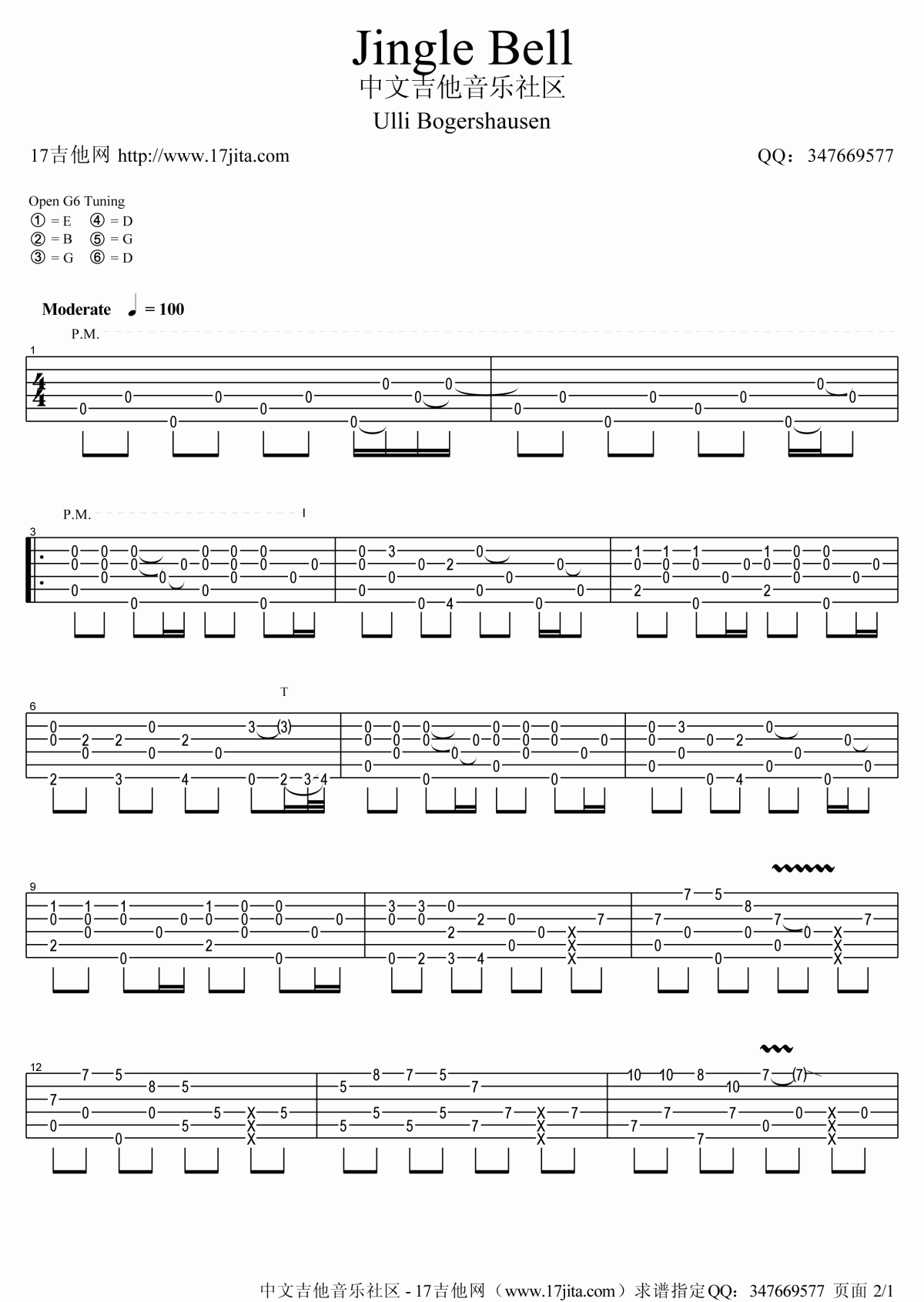 郑成河_Jingle_Bell吉他谱（铃儿响叮当）