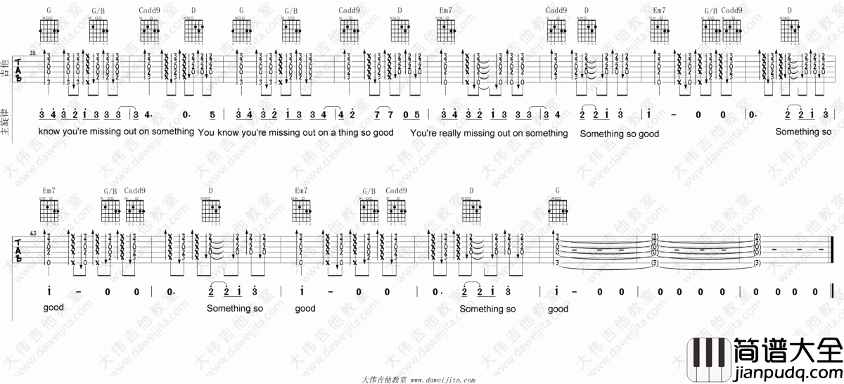 Something_So_Good_G调吉他谱_Henrik_Wikstrom