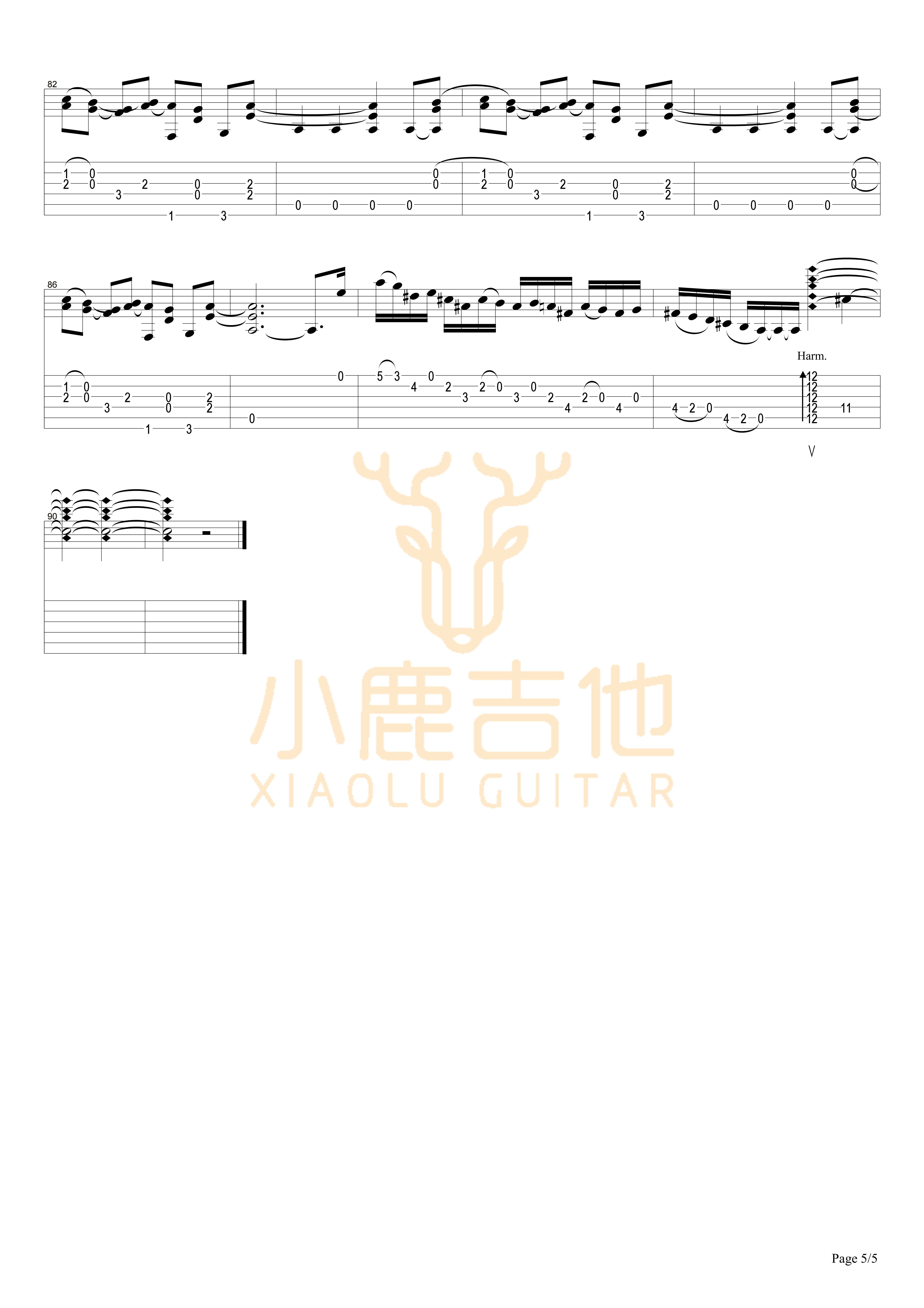 Old_Town_Tommy_Emmanuel指弹吉他谱（小鹿吉他）