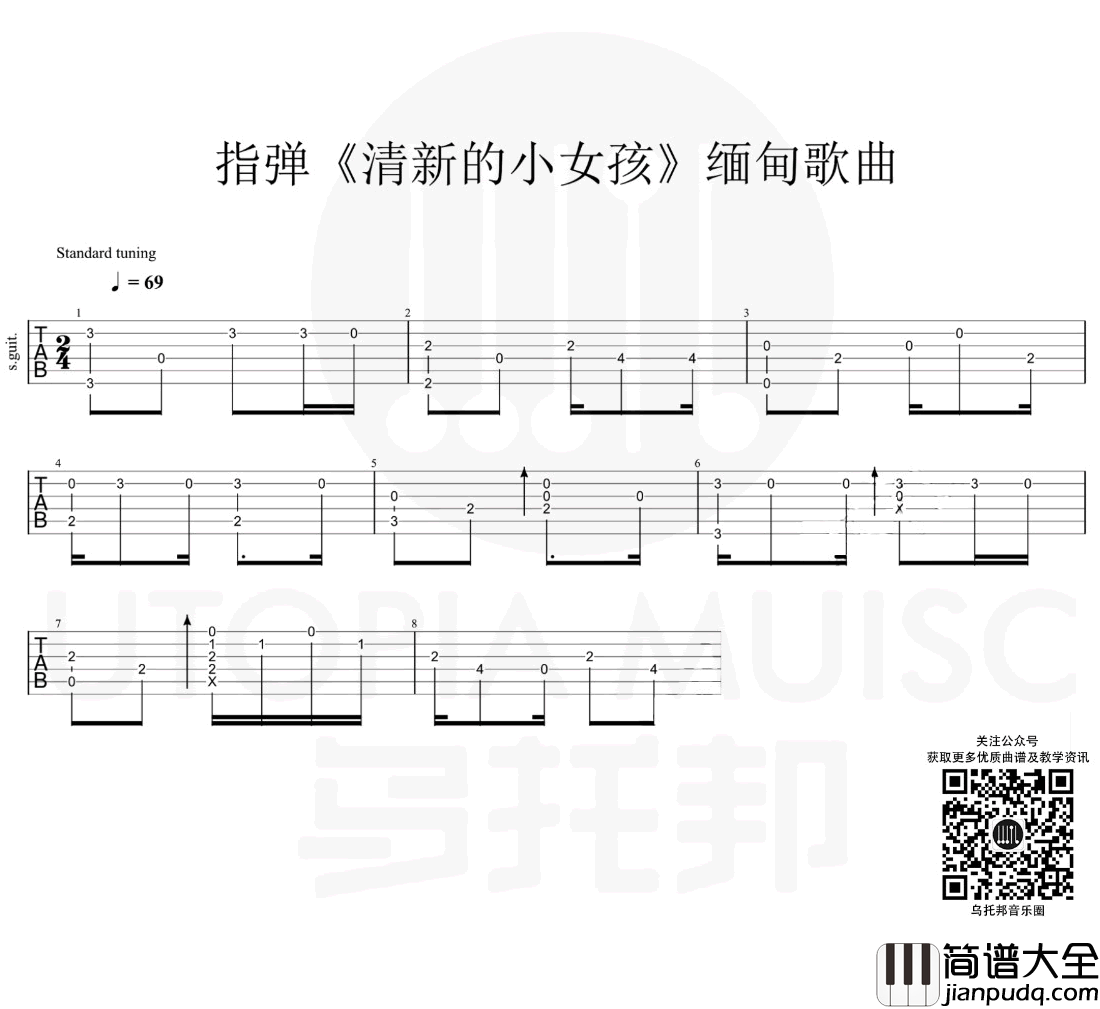 世界这么大还是遇见你吉他谱_程响_指弹教学视频