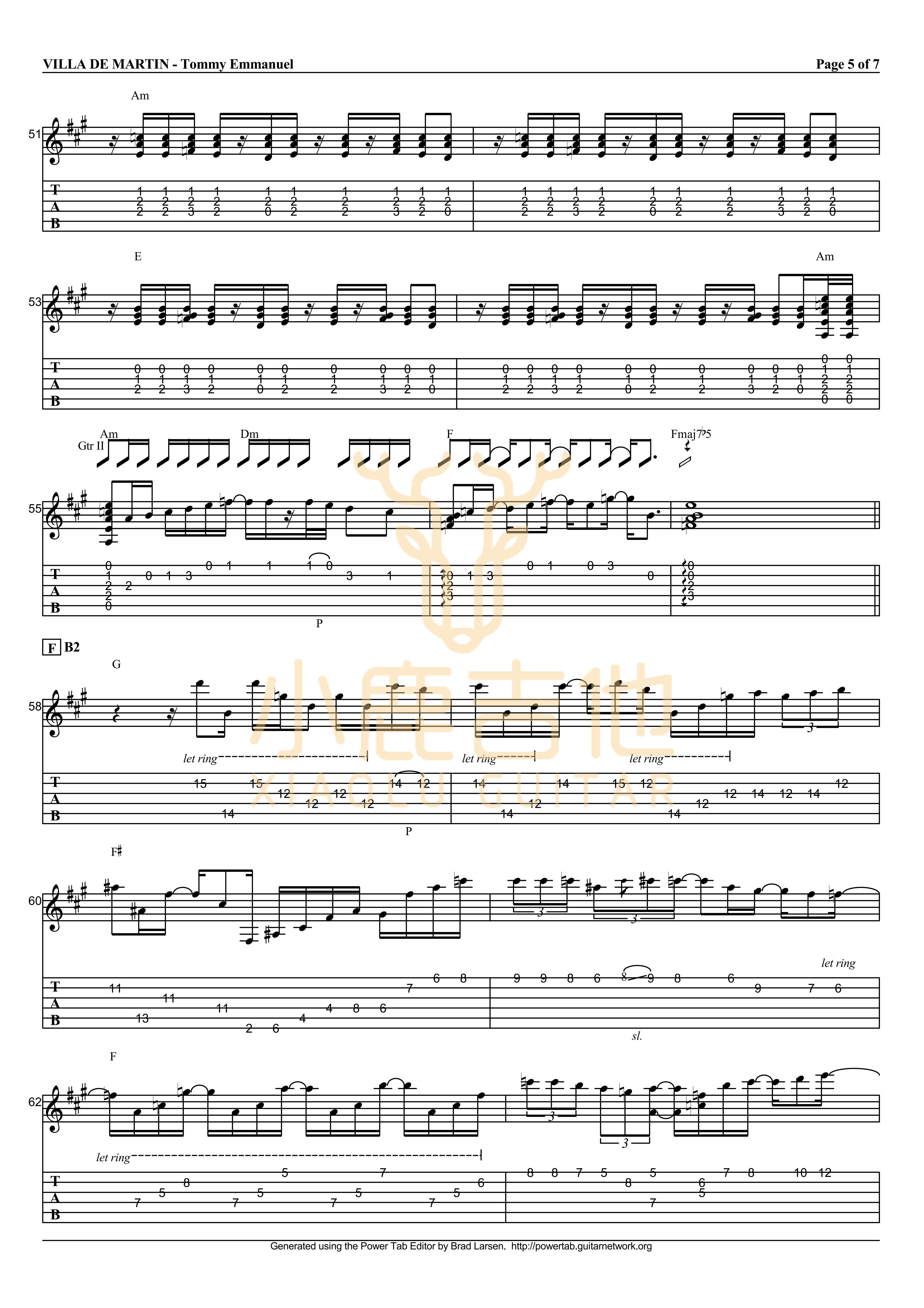 VILLA_DE_MARTIN_Tommy_Emmanuel指弹吉他谱（小鹿吉他）