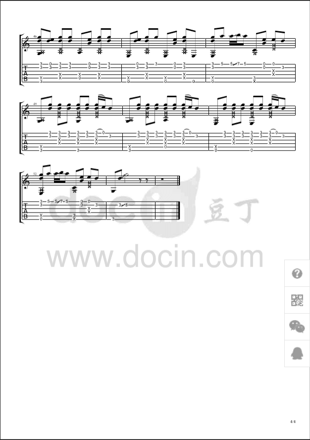 roar指弹谱_原调六线谱_Katy_Perry