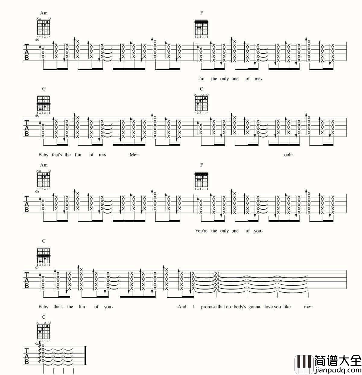 Me吉他谱_Taylor_Swift__Me_C调原版弹唱六线谱_高清图片谱