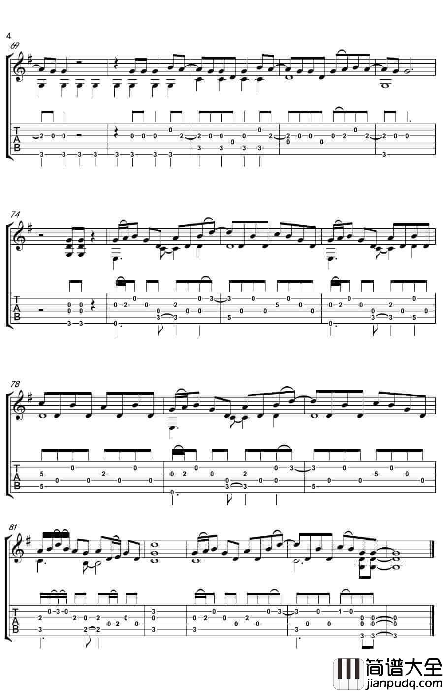前前世世(你的名字)指弹谱_附演示_RADWIMPS