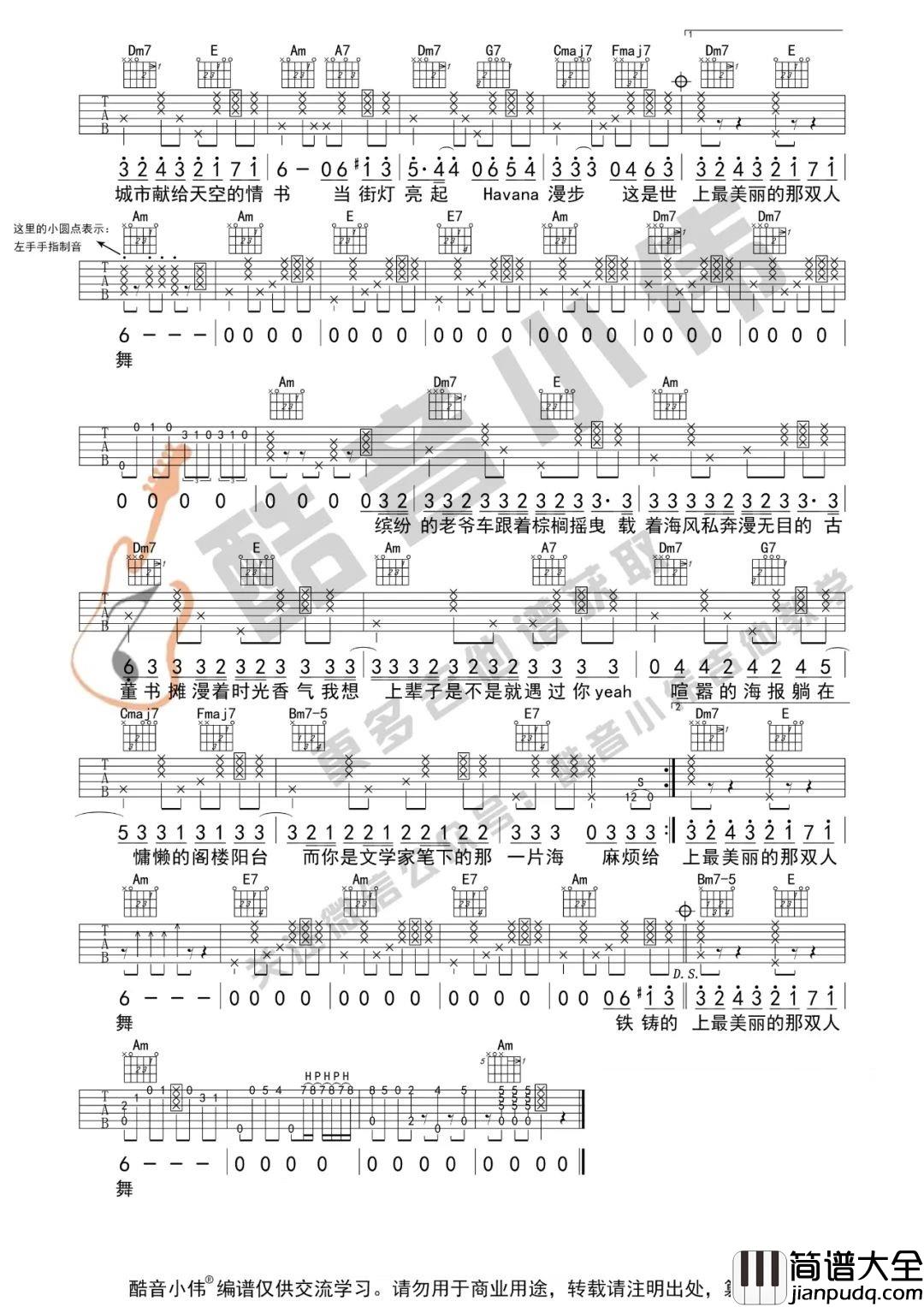 Mojito吉他谱_周杰伦__Mojito_C调中级版六线谱_吉他弹唱教学
