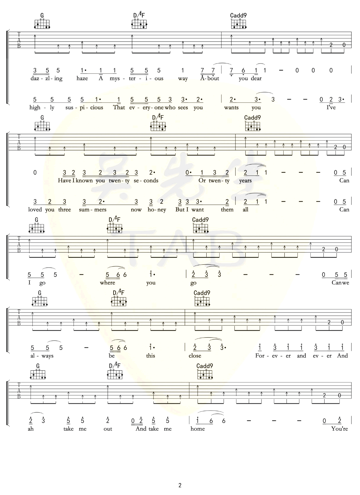 lover吉他谱_Taylor_Swift_G调弹唱谱