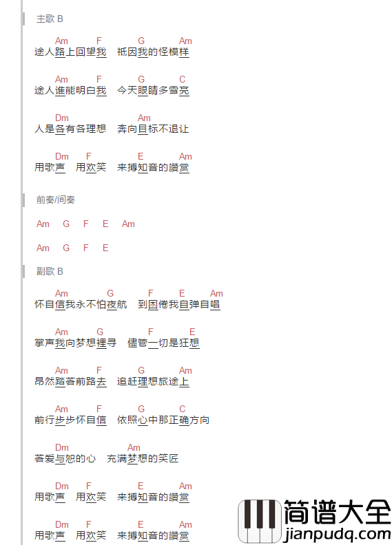 _谁能明白我_吉他谱_林子祥_C调简单版弹唱谱_高清和弦图谱