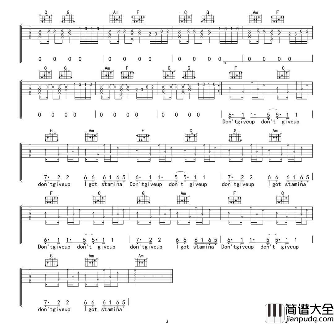 _The_Greatest_吉他谱_Sia_C调原版弹唱六线谱