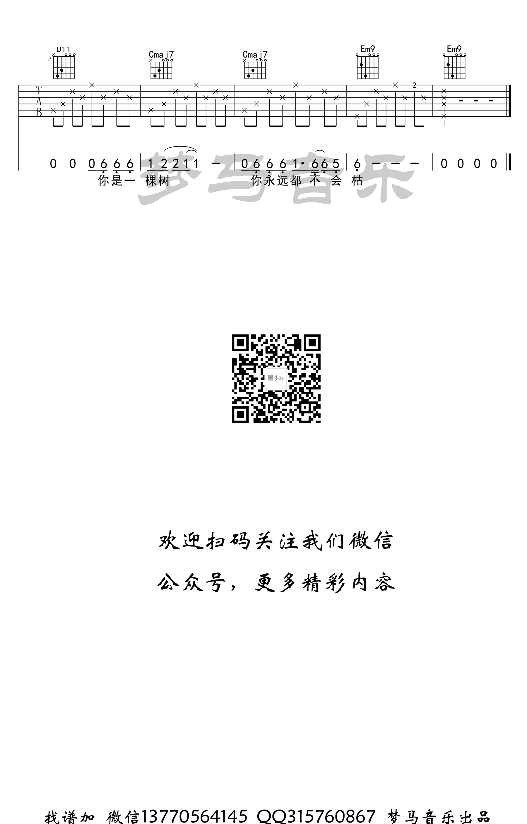 阿刁吉他谱_赵雷__阿刁_G调原版六线谱_吉他弹唱教学