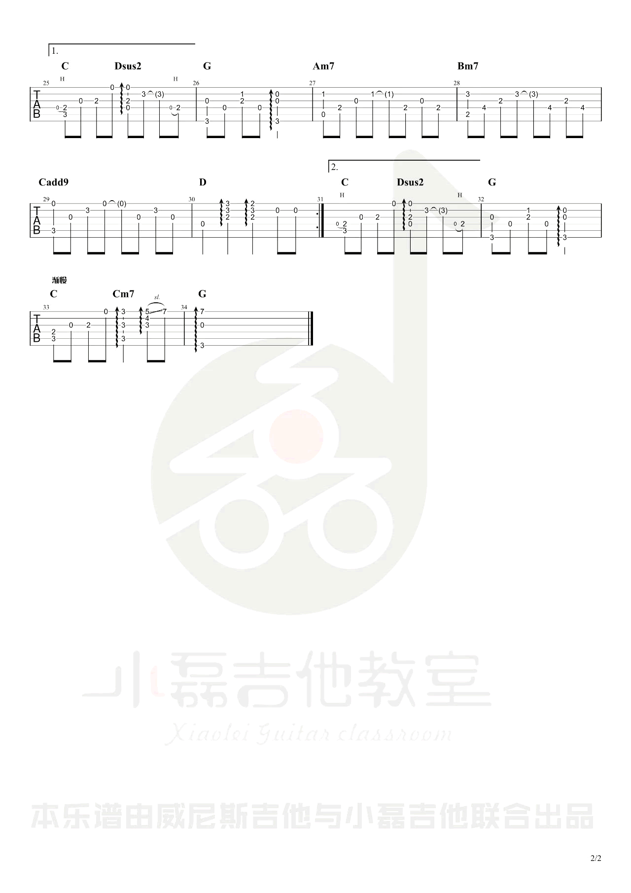 昨夜小楼又东风指弹谱_费玉清_吉他独奏谱_指弹教学视频