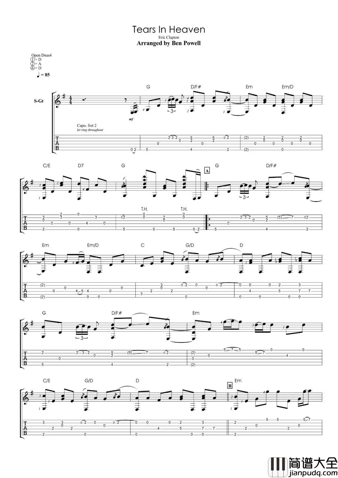指弹《Tears in Heaven》泪洒天堂,真实故事 指弹_Tears_in_Heaven_泪洒天堂,真实故事