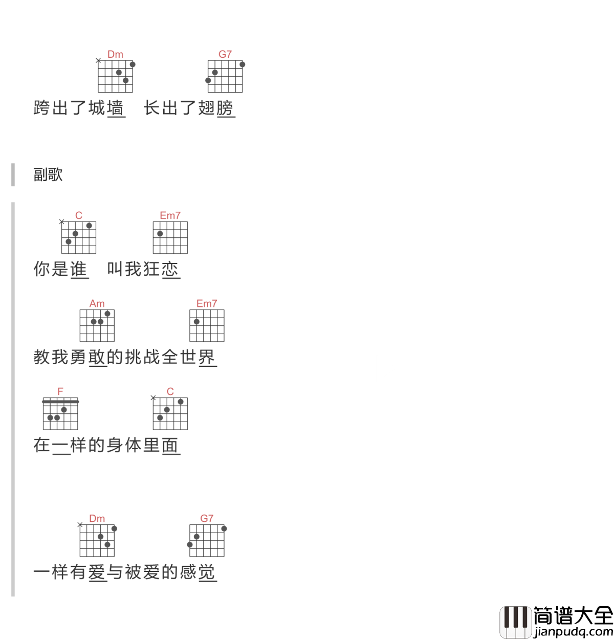 爱情的模样吉他谱_五月天_爱情最美的样子