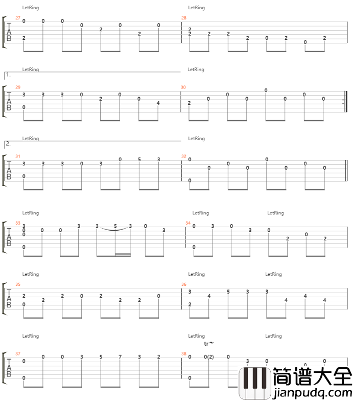 《走天涯》指弹吉他谱_吉他弹唱六线谱_高清图片谱_降央卓玛 _走天涯_指弹吉他谱_高清图片谱_降央卓玛