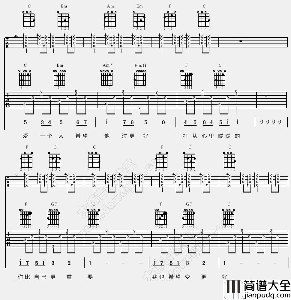 暖暖(吉他谱)_梁静茹_《暖暖》六线谱/尤克里里谱_吉他弹唱教学示范 暖暖(吉他谱)_梁静茹__暖暖_六线谱/尤克里里谱_吉他弹唱教学示范