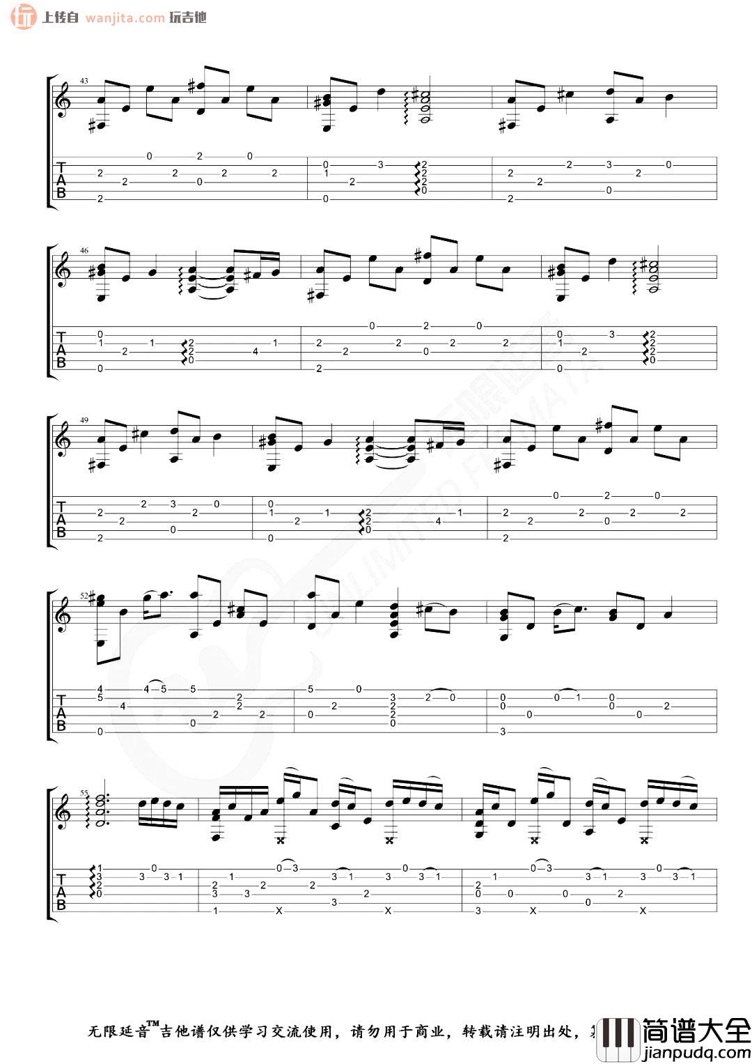 lemon指弹吉他谱_米津玄师_《非自然死亡》主题曲_经典吉他独奏 lemon指弹吉他谱_米津玄师__非自然死亡_主题曲_经典吉他独奏