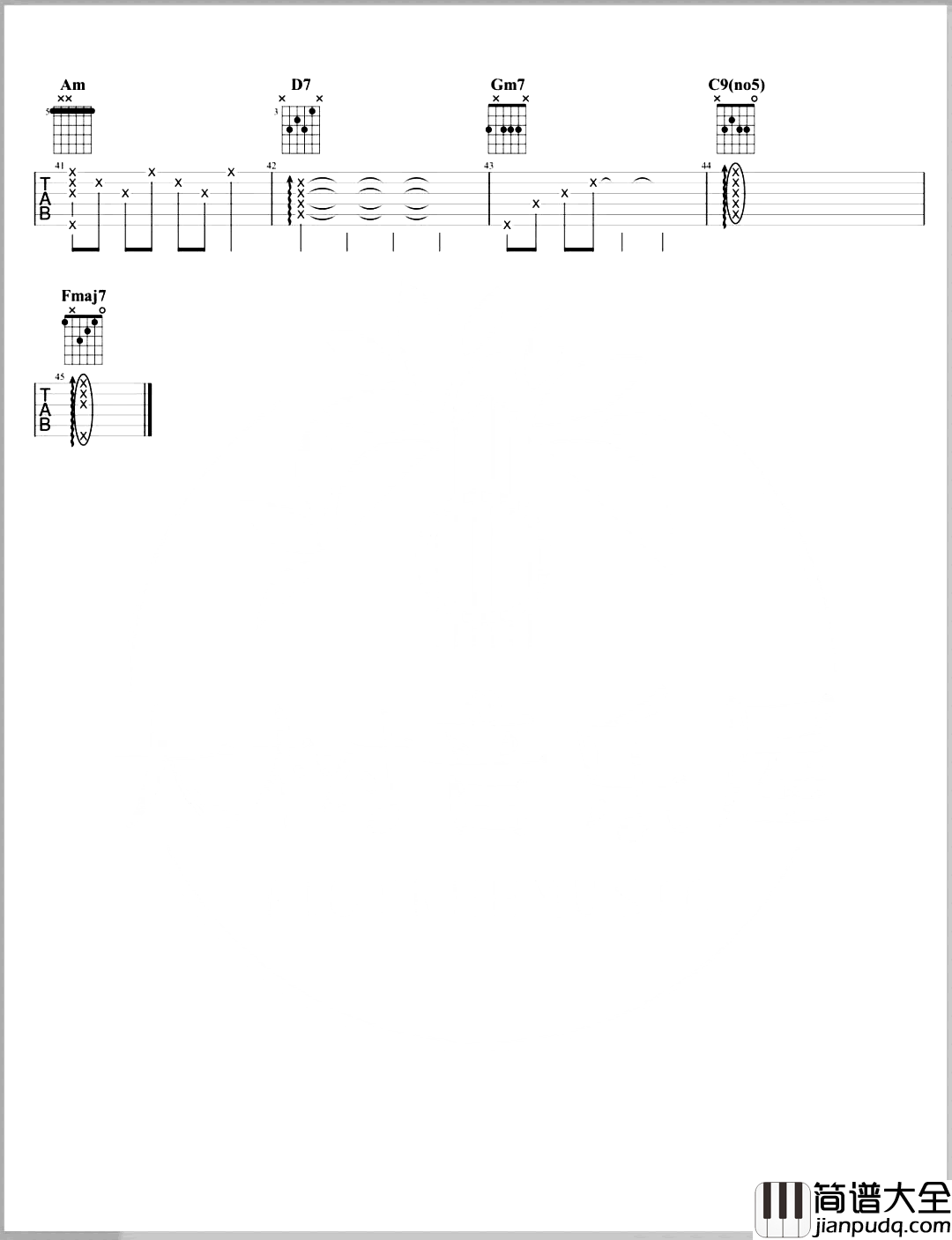浪费吉他谱_林宥嘉_F调女生版_《浪费》吉他演示/教学 浪费吉他谱_林宥嘉_F调女生版__浪费_吉他演示/教学