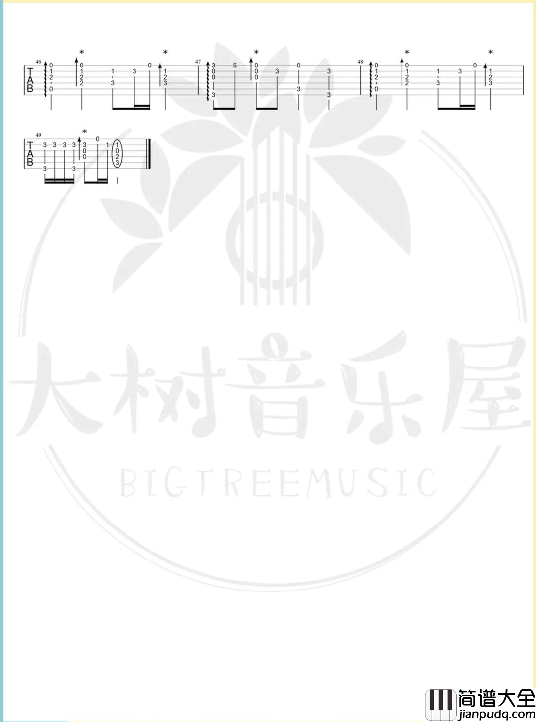 欧若拉指弹谱_吉他独奏六线谱_张韶涵_附演示教学