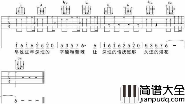 《兄弟抱一下》吉他谱_D调弹唱六线谱_高清图片谱_庞龙 _兄弟抱一下_吉他谱_D调弹唱六线谱_高清图片谱_庞龙