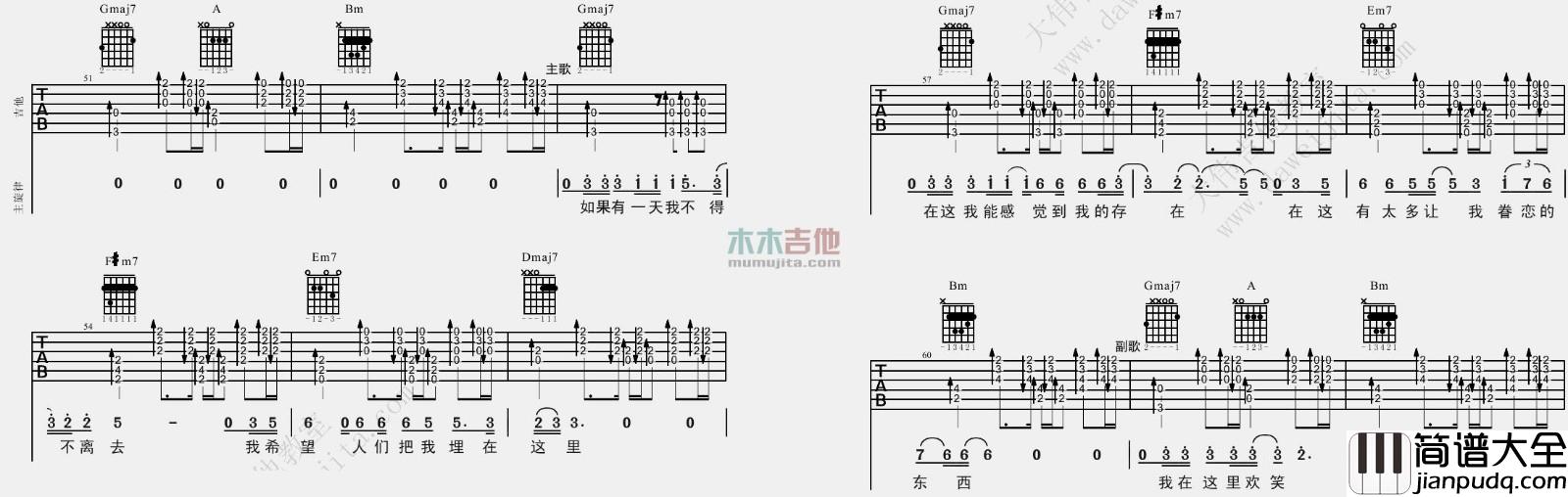 北京北京吉他谱_汪峰_D调原版六线谱_吉他弹唱谱 北京北京吉他谱_汪峰_D调原版六线谱_吉他弹唱谱