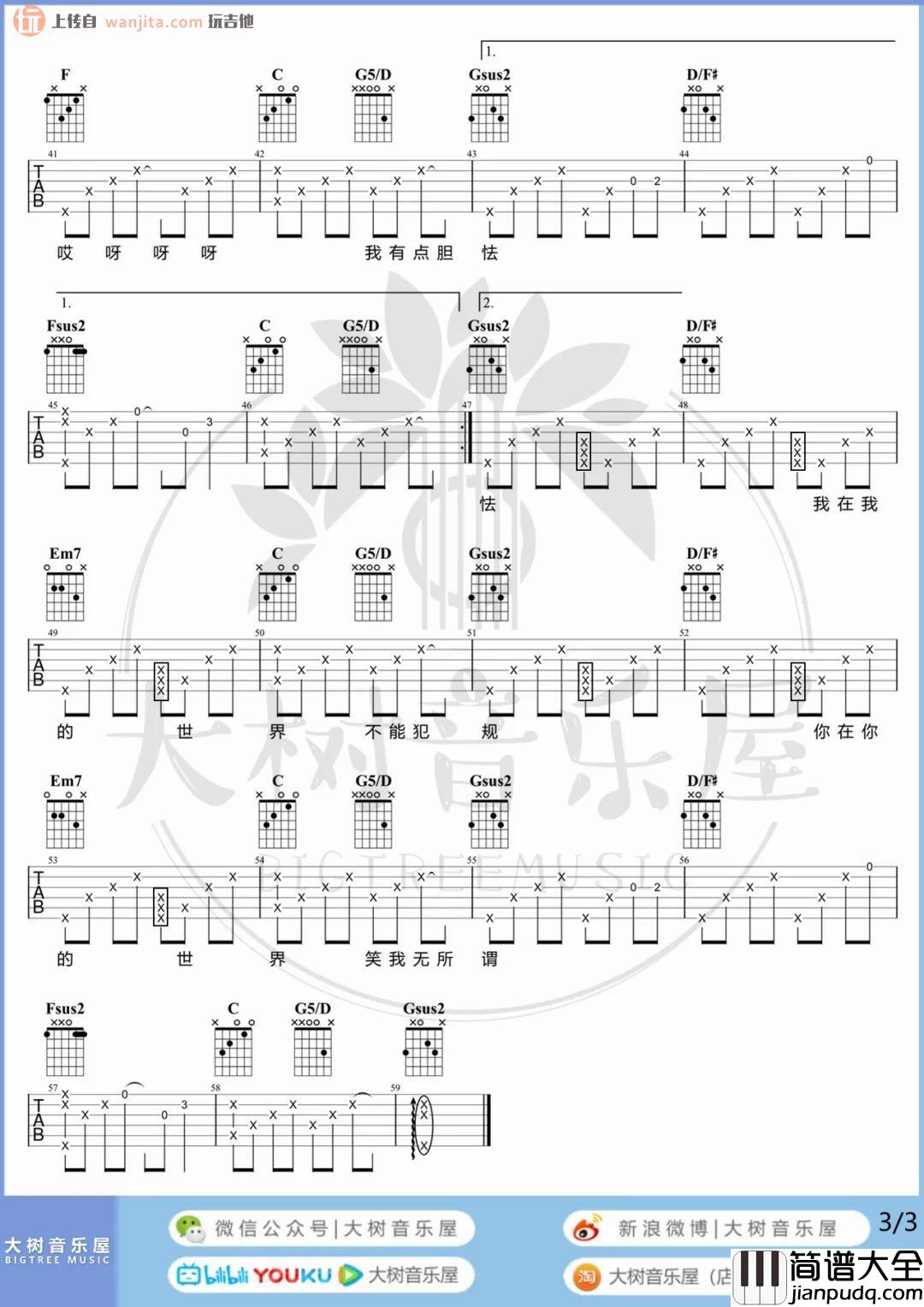 胆小鬼吉他谱_梁咏琪_G调抒情版_《胆小鬼》吉他弹唱演示 胆小鬼吉他谱_梁咏琪_G调抒情版__胆小鬼_吉他弹唱演示