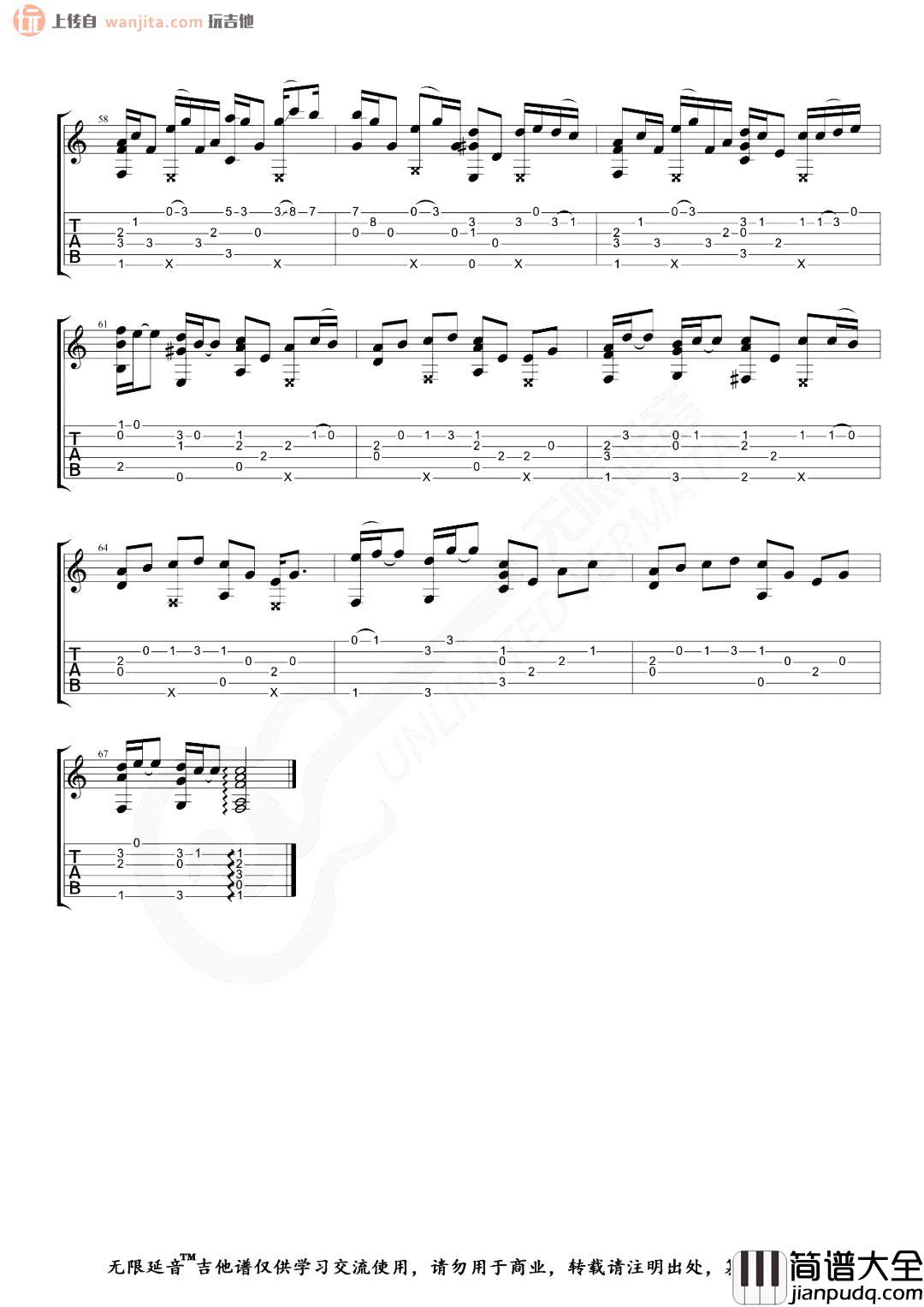 lemon指弹吉他谱_米津玄师_《非自然死亡》主题曲_经典吉他独奏 lemon指弹吉他谱_米津玄师__非自然死亡_主题曲_经典吉他独奏