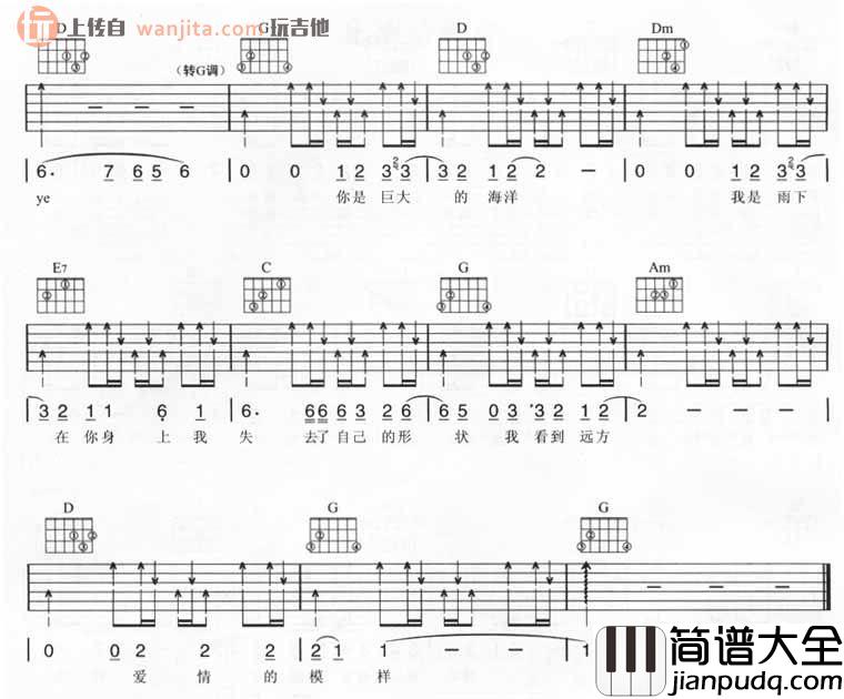 五月天《爱情的模样》吉他谱 五月天_爱情的模样_吉他谱