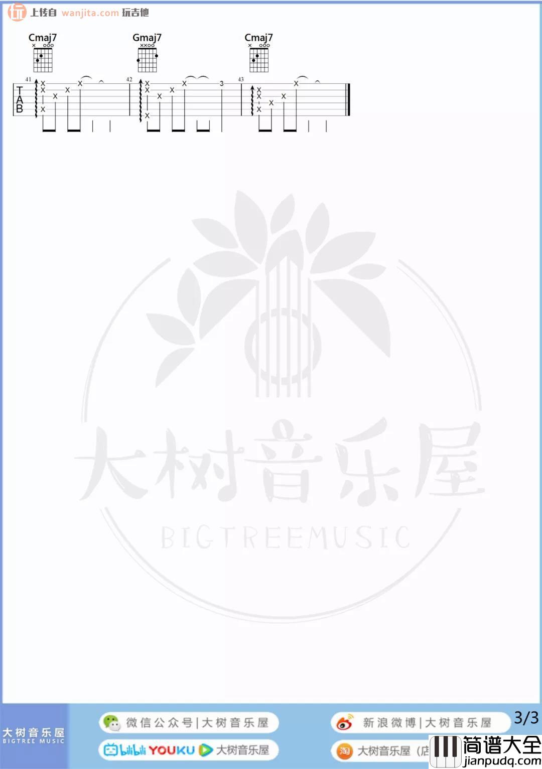 《刻在我心底的名字》吉他谱_C调原版六线谱/和弦谱_吉他弹唱视频_卢广仲 _刻在我心底的名字_吉他谱_C调原版六线谱/和弦谱_吉他弹唱视频_卢广仲