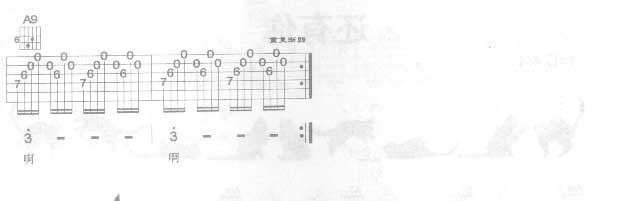 上帝保佑吉他谱_A调六线谱_吉他超级秀编配_窦唯