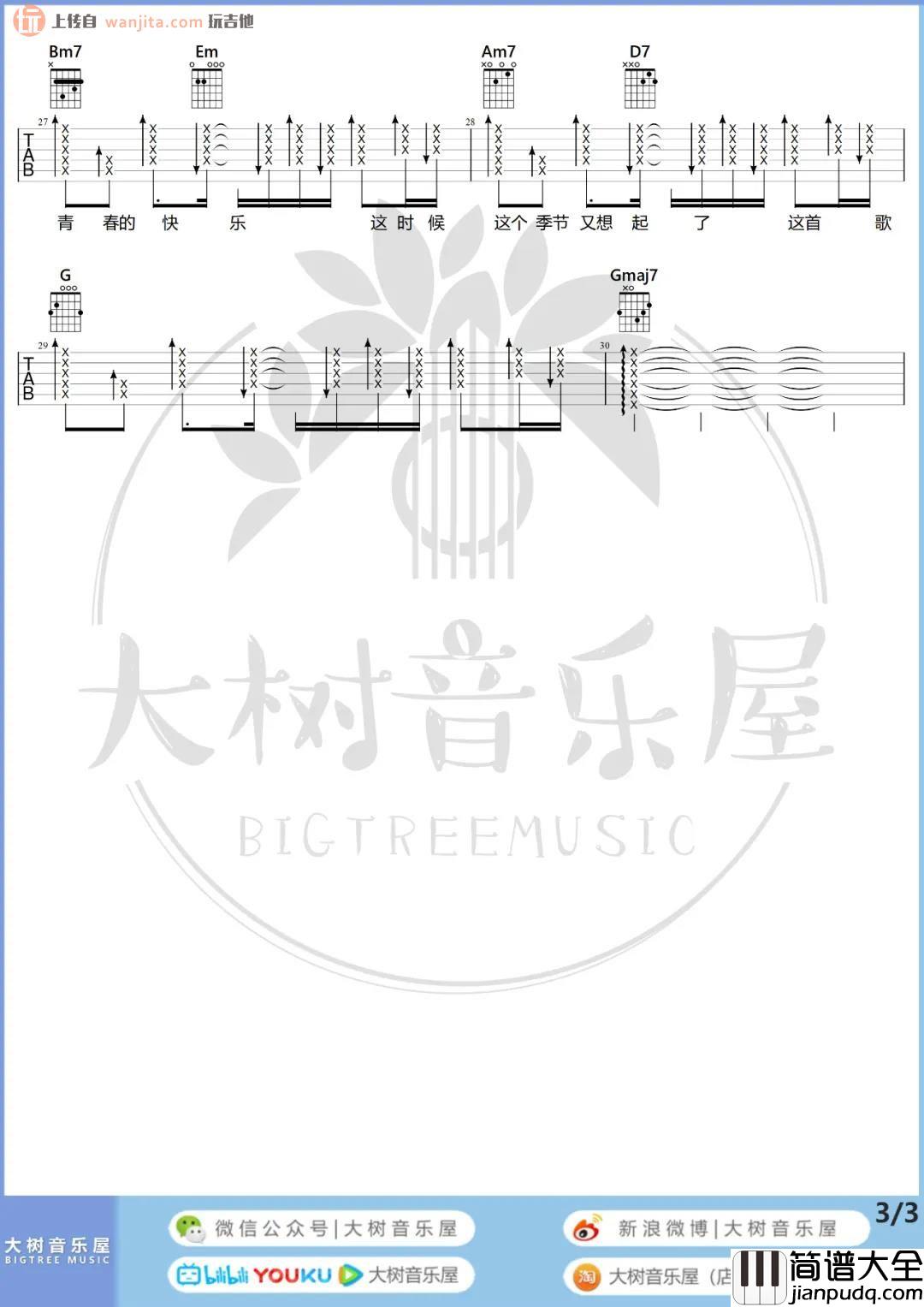 爸爸妈妈(吉他谱)_G调原版六线谱_吉他弹唱教学视频_李荣浩 爸爸妈妈(吉他谱)_G调原版六线谱_吉他弹唱教学视频_李荣浩