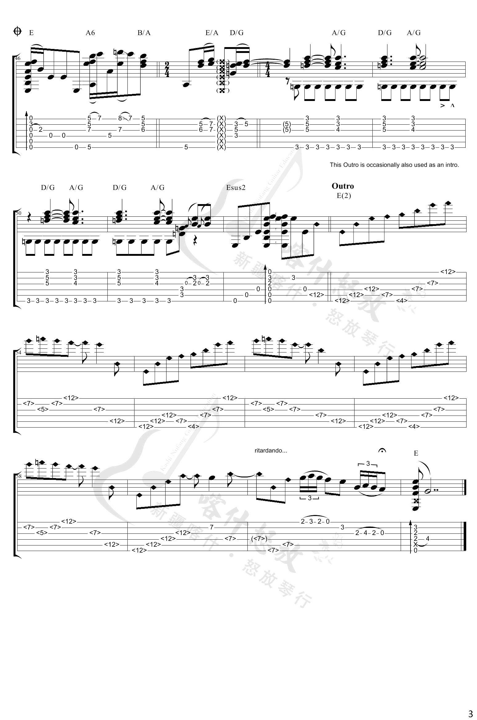 Angelina指弹谱_Tommy_Emmanuel_独奏六线谱_吉他指弹谱