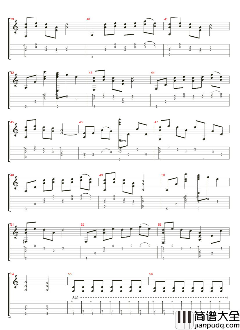 Merry_Christmas_Mr.lawrence_指弹谱_押尾桑_图片谱完整版_吉他谱_edda_吉他图片谱_高清