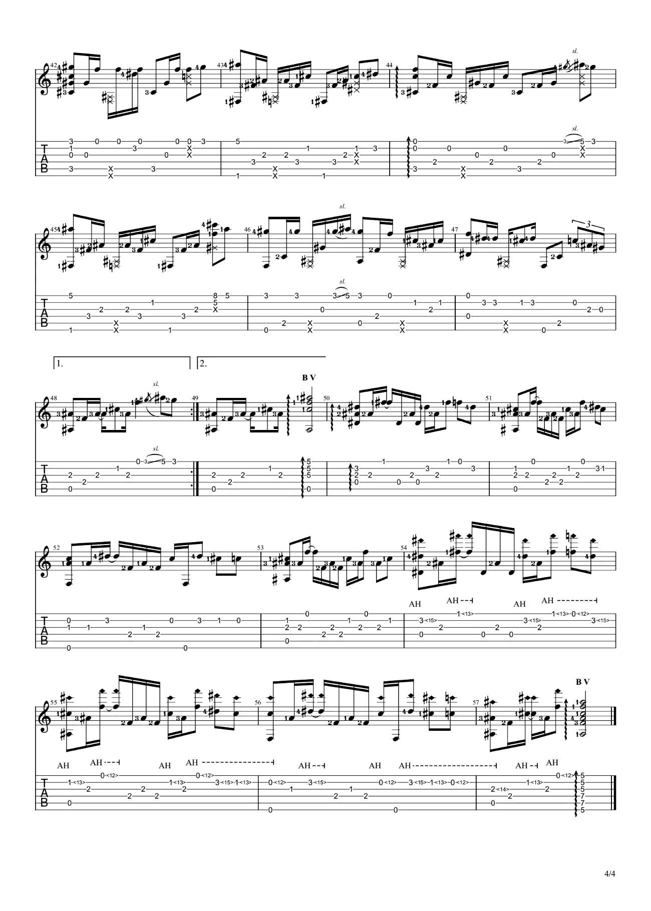 一生所爱指弹谱_大话西游主题曲_吉他独奏视频