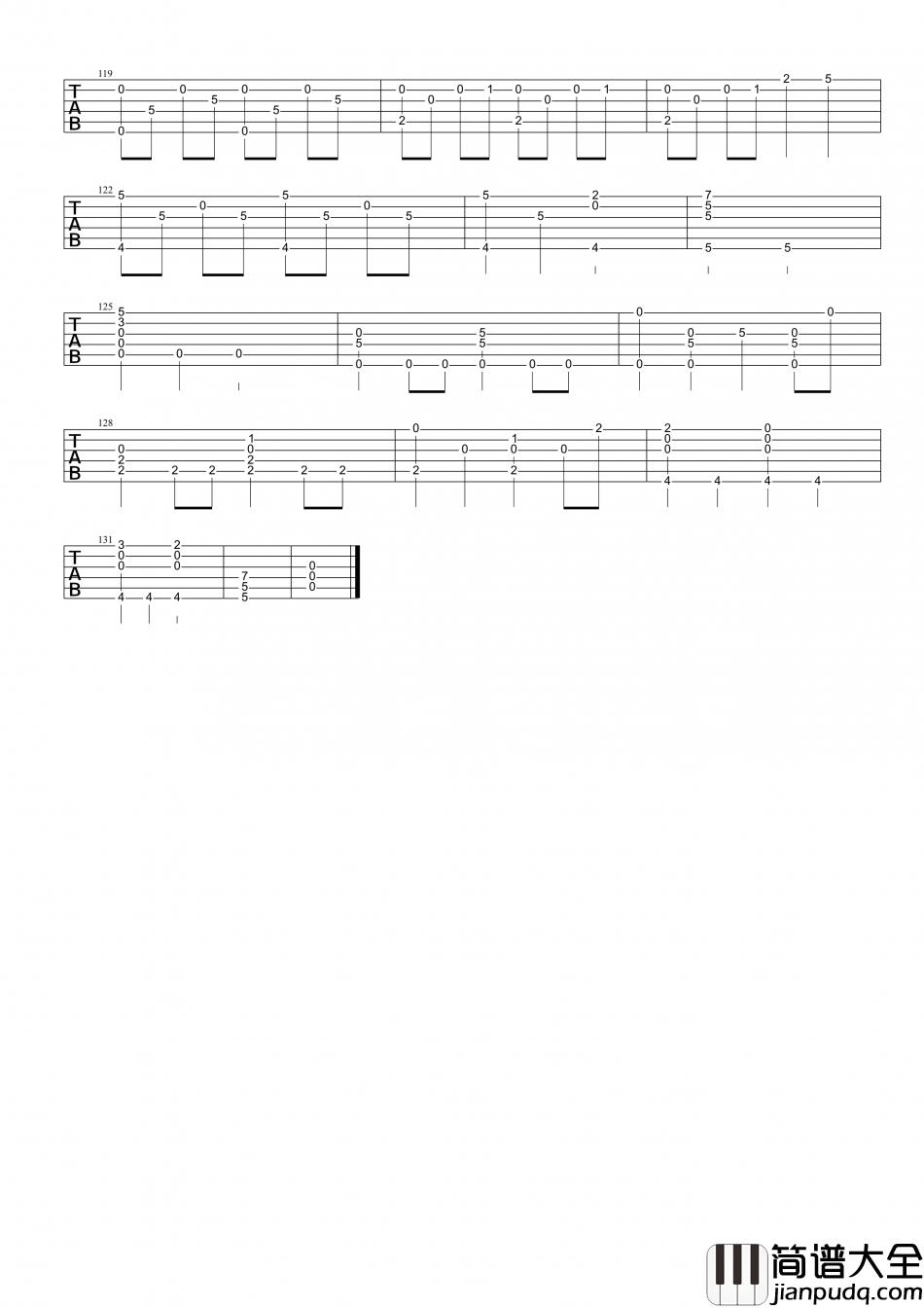 田馥甄_爱着爱着就永远_指弹__吉他谱_Guitar_Music_Score