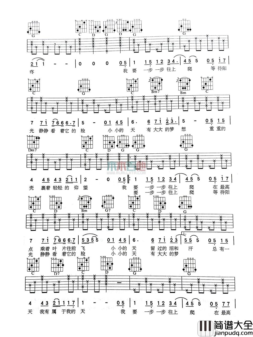 周杰伦_蜗牛_吉他谱_Guitar_Music_Score