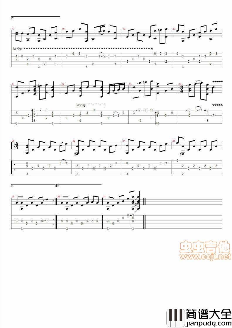 Together_forever（永远在一起）刘淇铭作曲|吉他谱|图片谱|高清|刘淇铭