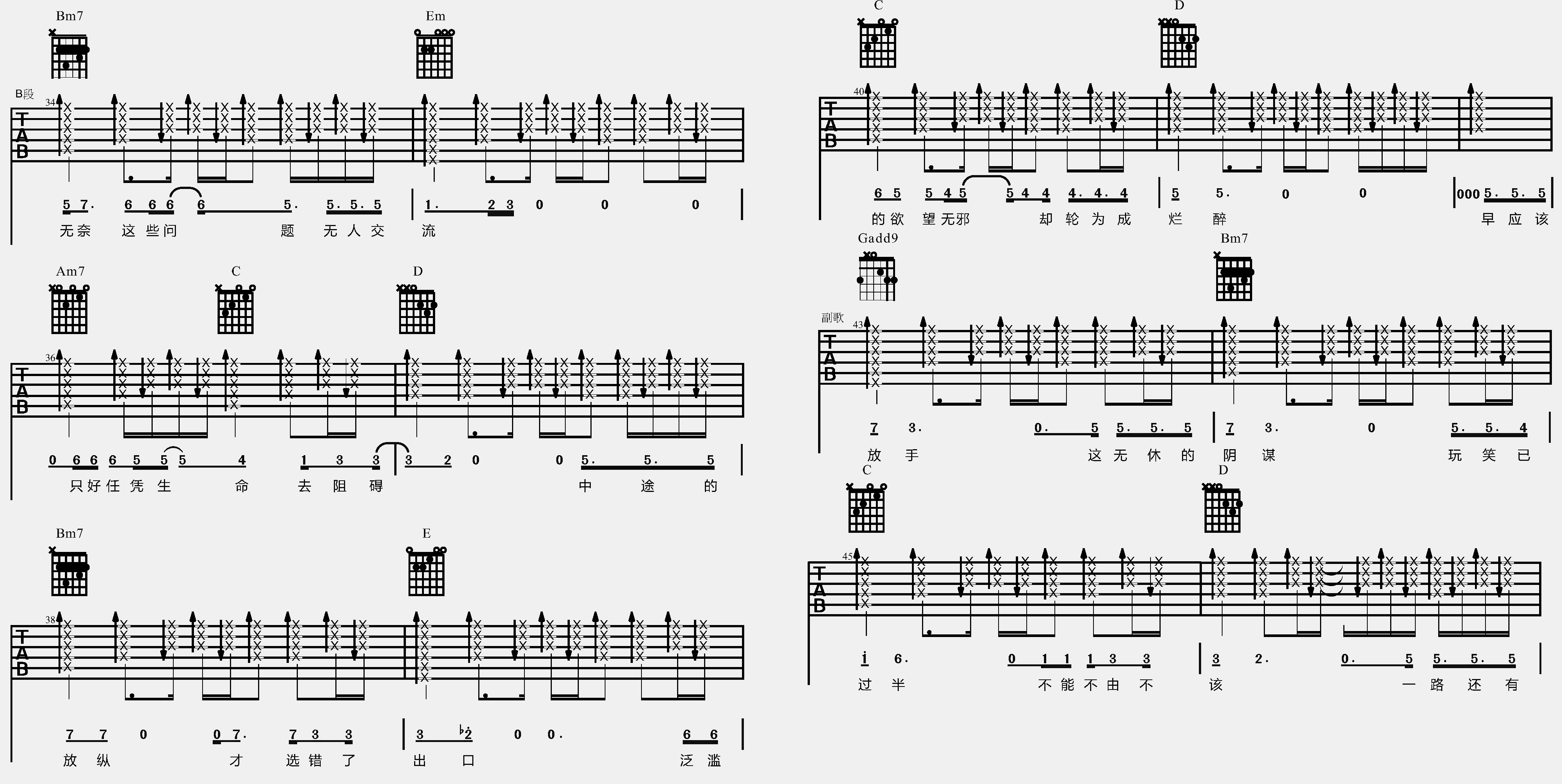 tab_zj_WWXA_3.gif 张杰_勿忘心安_吉他谱(G调)_Guitar_Music_Score