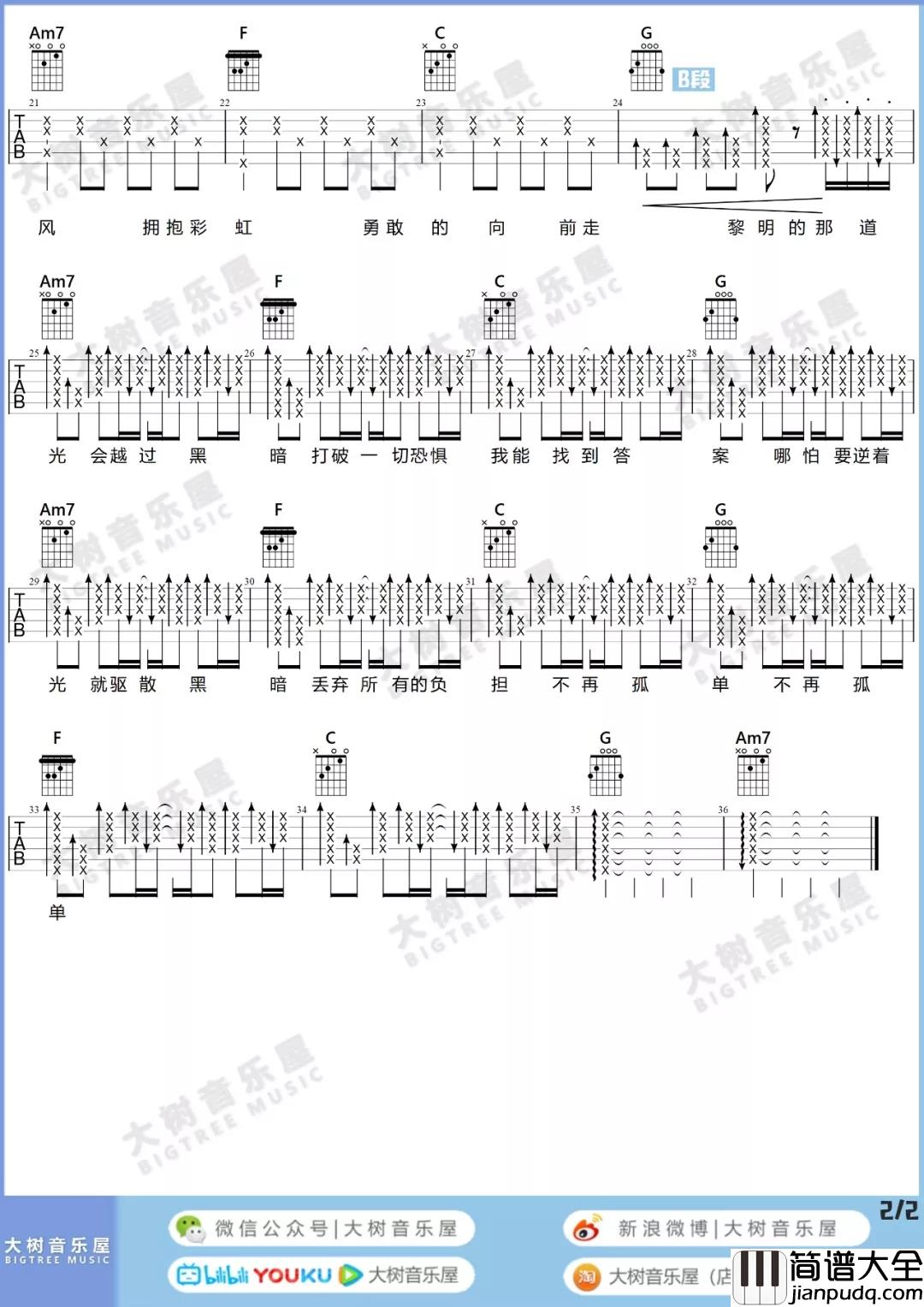 你的答案吉他谱_阿冗_吉他弹唱教学视频C调吉他谱