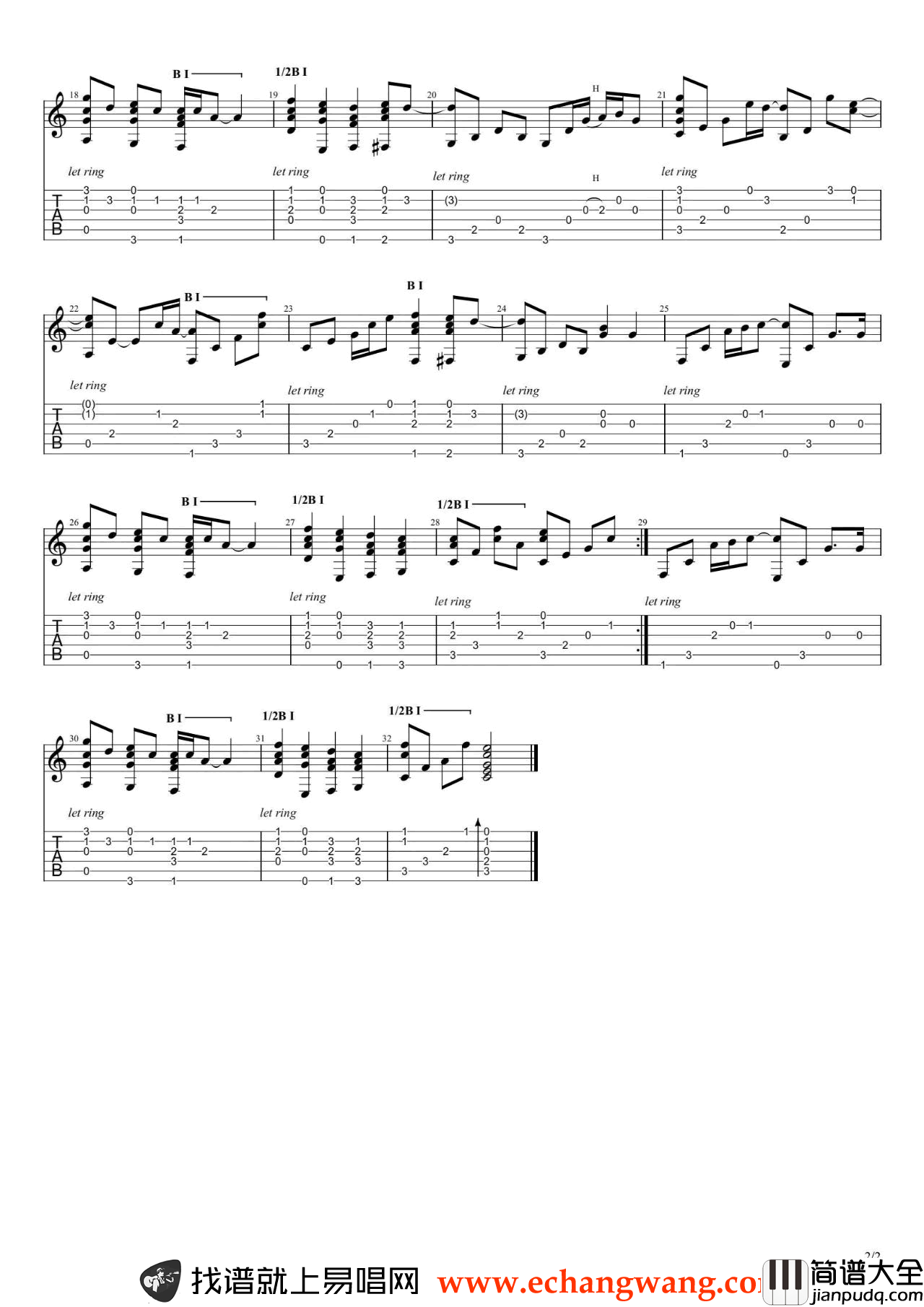 Can_You_Feel_the_Love_Tonight指弹谱_狮子王_吉他指弹示范