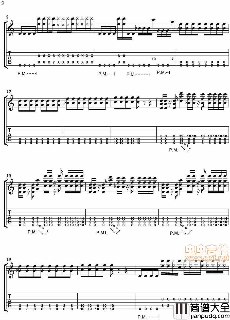 说传记谱|分享|Nickelback|believe_it_or_not|节奏吉他谱|吉他谱|图片谱|高清|nickelback
